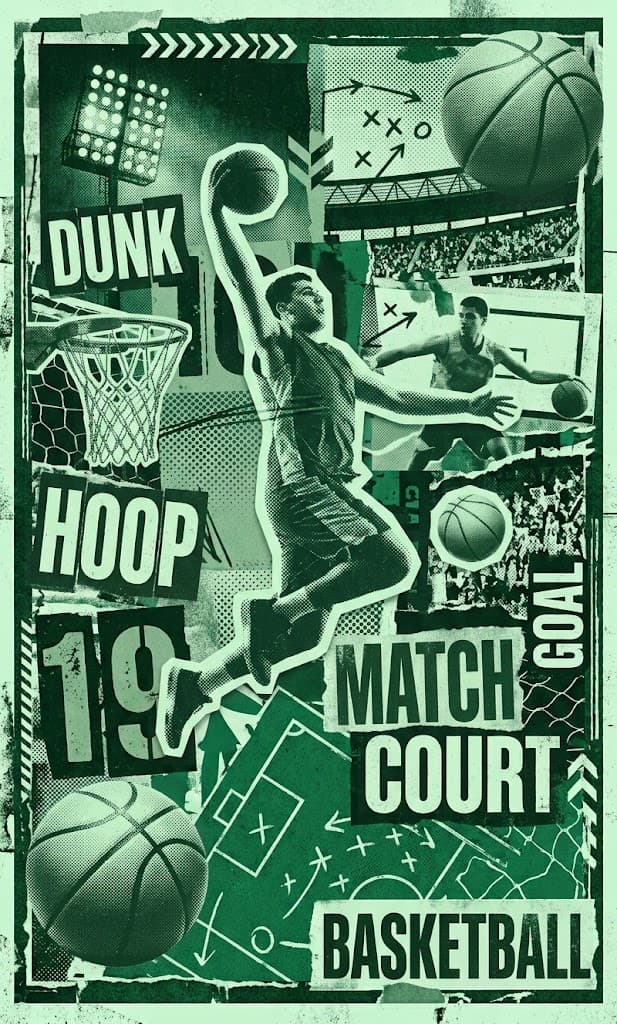 Basketball poster collage